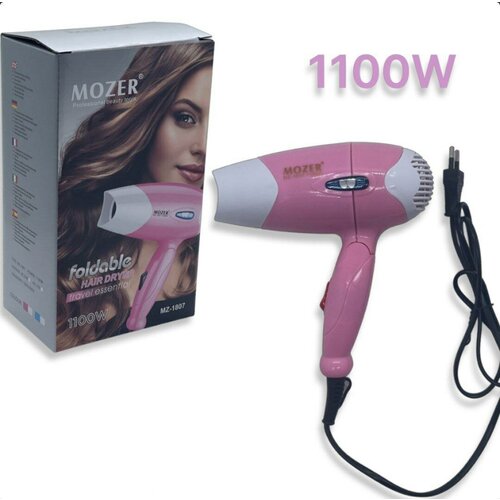 Фен складной дорожный розовый MZ-1807 78000₽