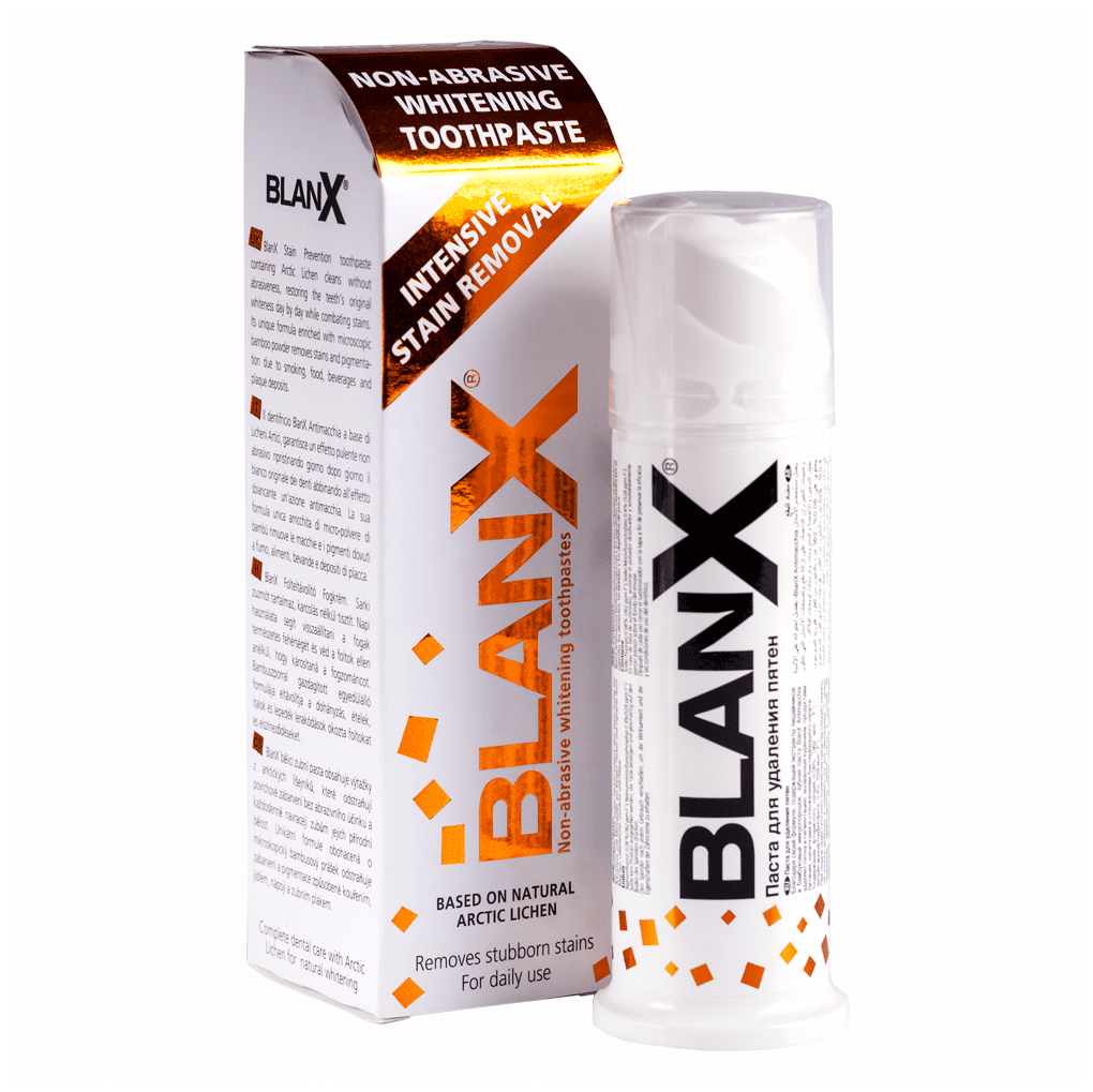 Зубная паста BlanX Intensive Stain Removal с дозатором интенсивное удаление пятен