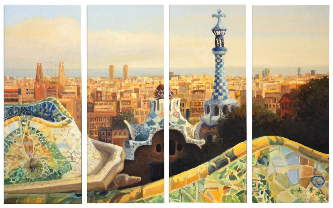 Картина модульная Картиномания "Сказочная Барселона" размер 140х90 см