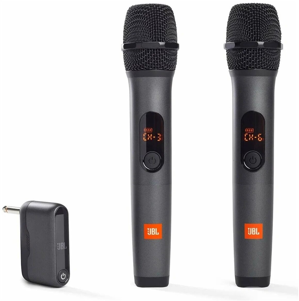 Микрофонный комплект JBL Wireless Microphone Set, разъем: jack 6.3 mm, черный, 2 шт