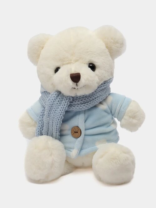 Мягкая игрушка Плюшевый медведь Мишка, 35 см, голубой