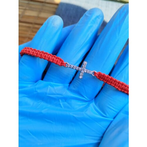 фото Браслет-нить, 1 шт., голубой, красный нет бренда