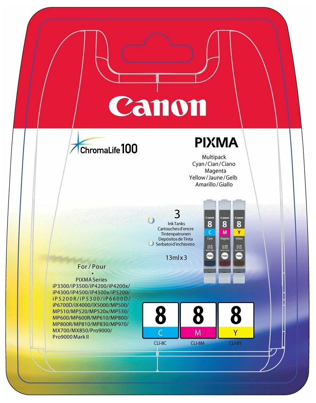 Набор картриджей Canon CLI-8CMY для Pixma iP6600D/iP4200/5200/5200R