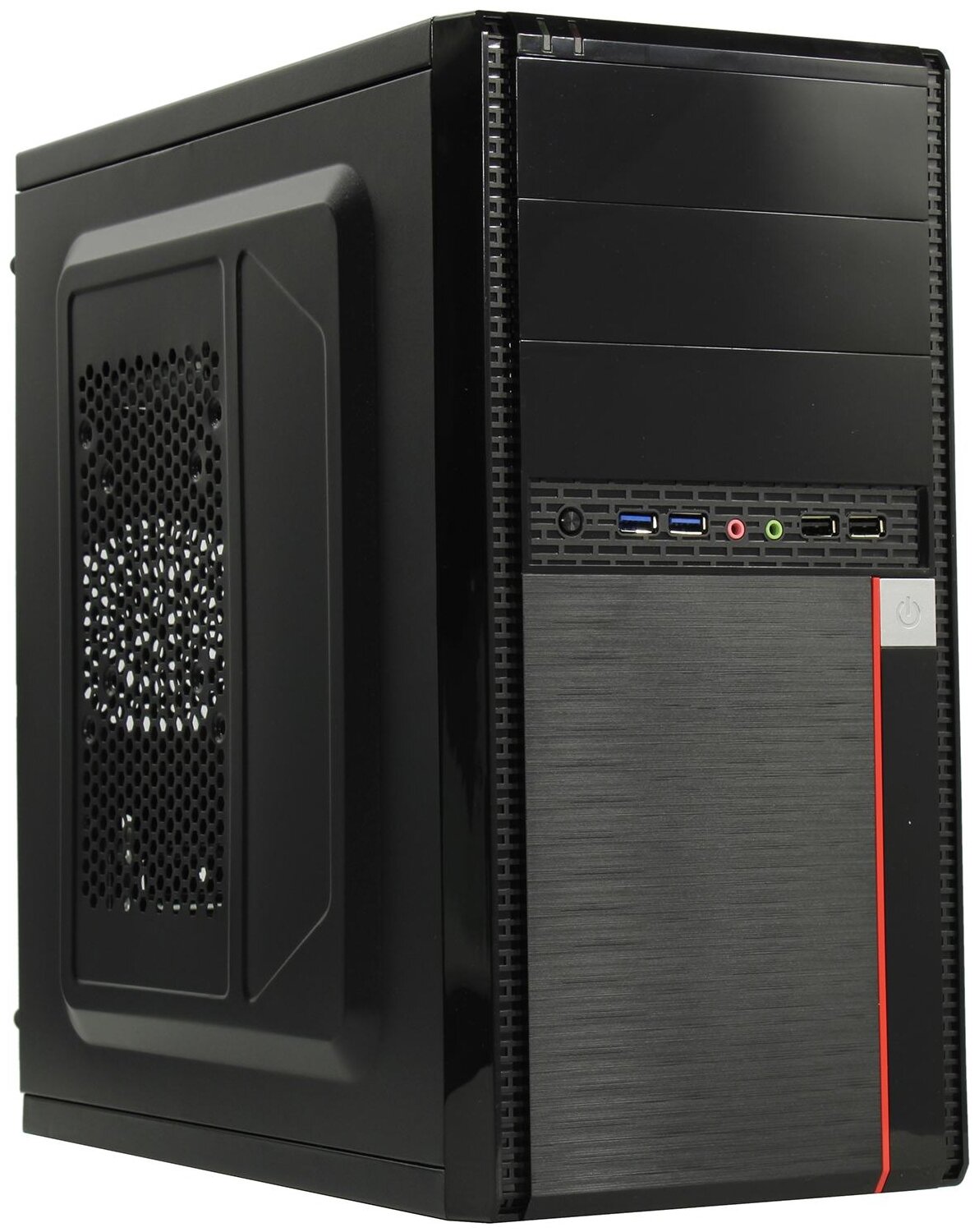 Корпус Exegate Ex284036rus Minitower Ba-204u Black, mATX, (aa450, 80mm), 2*USB+2*USB3.0, Audio Ex284