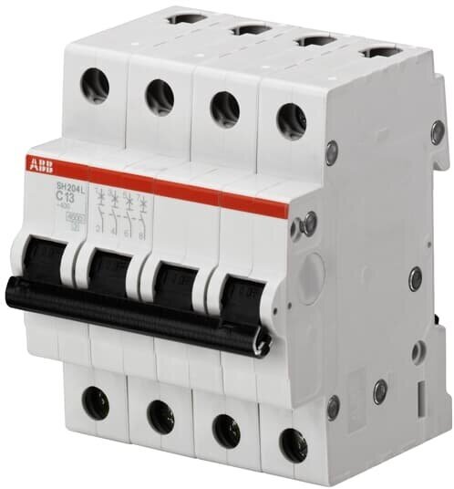 Автоматический выключатель ABB четырехполюсный SH204L C, арт. 2CDS244001R0064