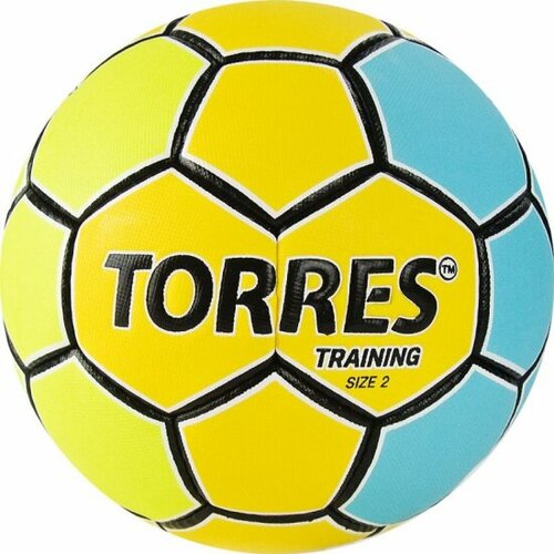 Мяч гандбольный Torres Training H32152, размер 2, желто-голубой