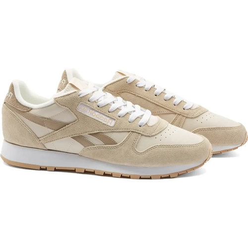 фото Кроссовки reebok classic leather, размер 7,5 us, бежевый