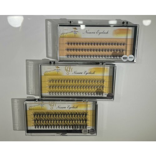 Набор ресниц для макияжа NESURA EYELASH 10D 8-10mm и 20D 12mm