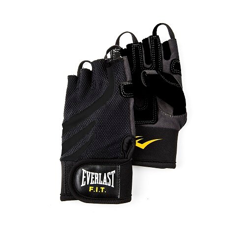 Перчатки Everlast Fit Weightlifting для фитнеса черно-серые (Everlast, M/L, Черно-серый) M/L