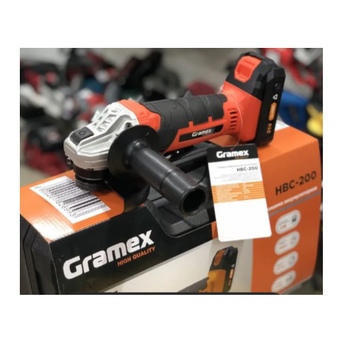 Угловая аккумуляторная шлифмашина Gramex 21V 125 мм 2 Ач кейс 10000₽