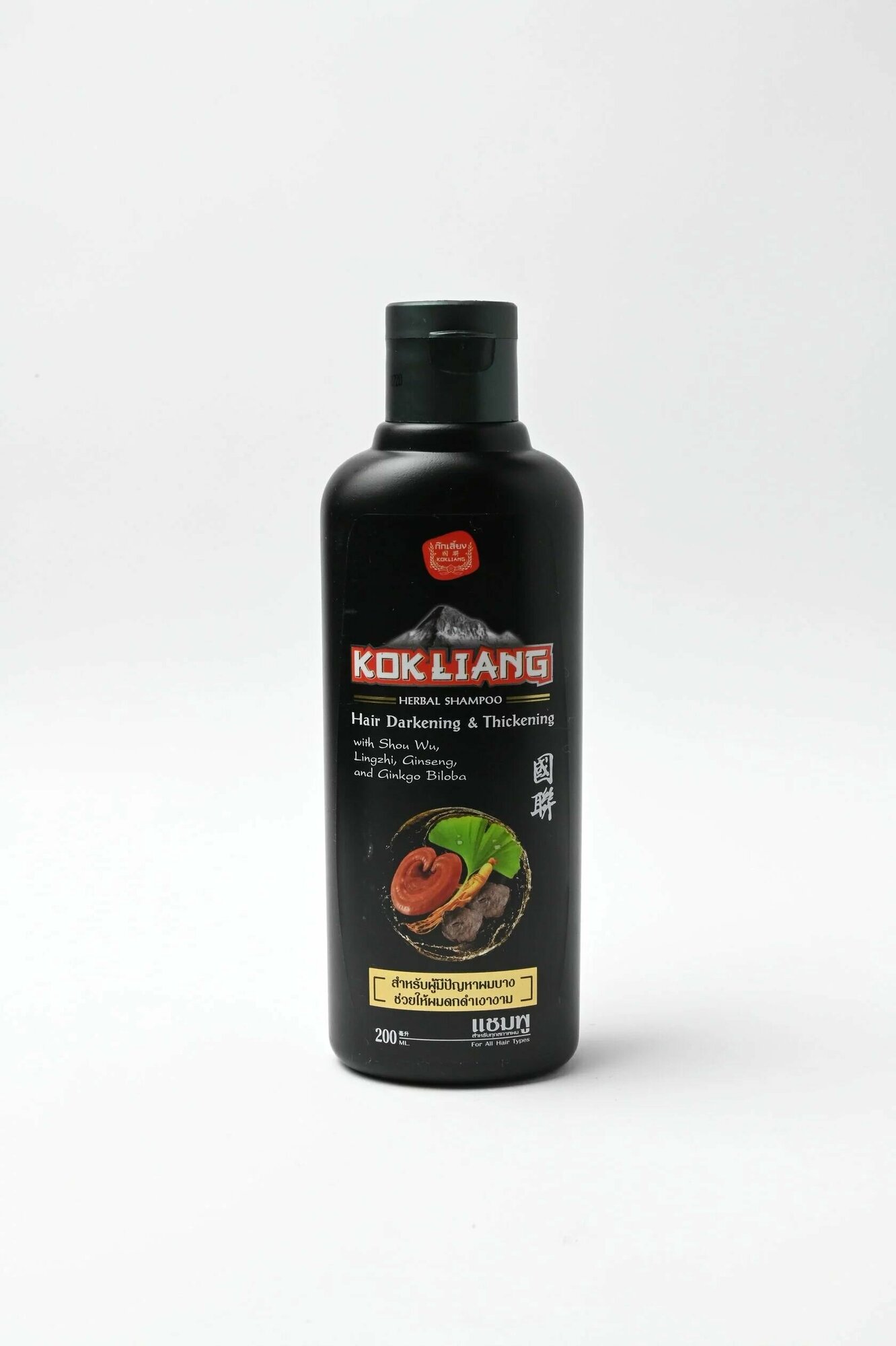 Шампунь Kokliang натуральный травяной бессульфатный для темных волос 200 мл