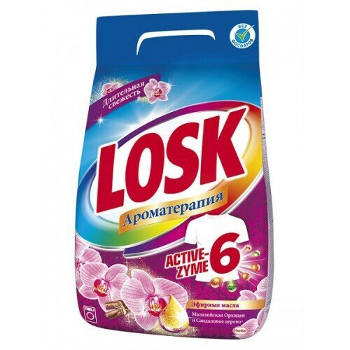 Стиральный порошок автомат Losk Малазийская Орхидея, 2,7 кг, 3 упаковки
