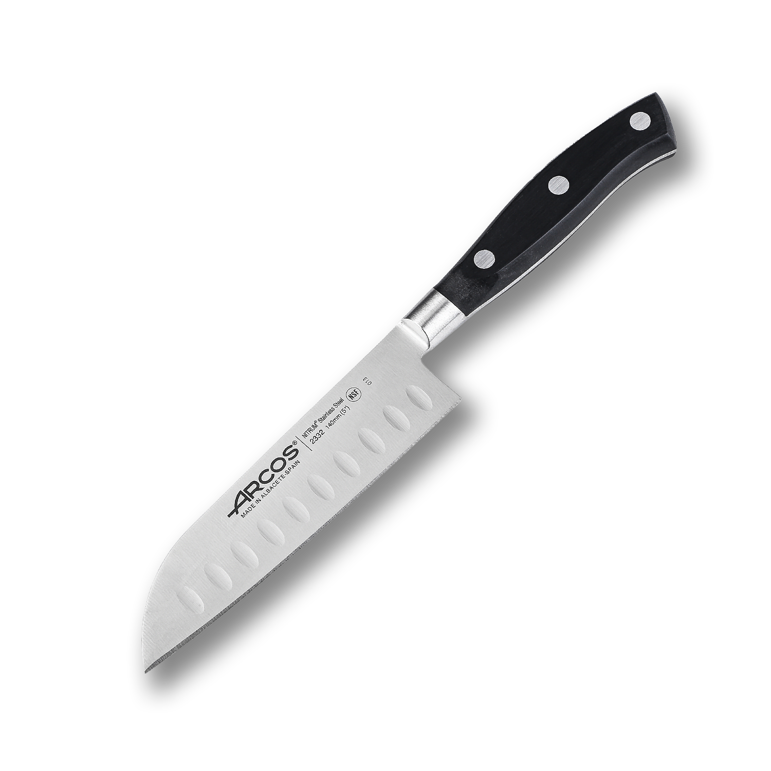 Поварской кухонный нож сантоку Arcos 14 см, кованая молибден-ванадиевая нержавеющая сталь X45CrMoV15, 233200