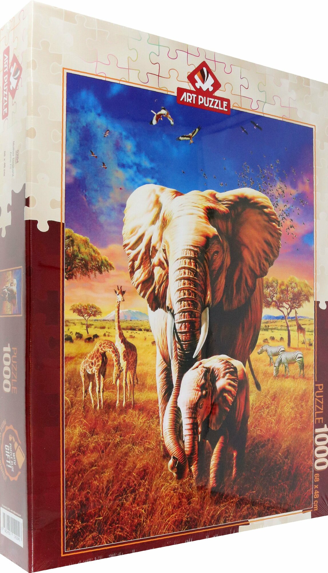 Пазл-1000 Слониха со слонёнком Art Puzzle - фото №3