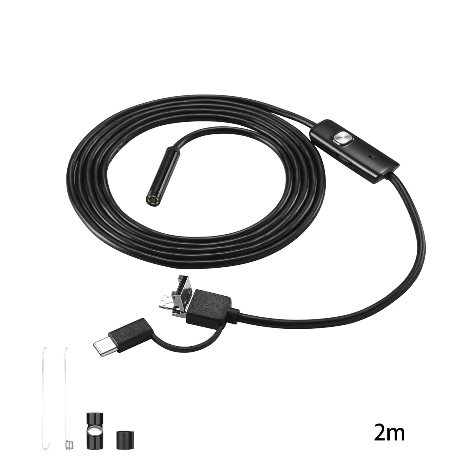 Водонепроницаемый эндоскоп 2м (Micro USB, USB, Type-C) DEKO WEC-2