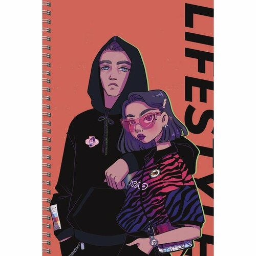 Колледж-тетрадь 100 листов в линейку на гребне Стильная команда твёрдая обложка глянцевая ламинация блок 60гм2 472₽