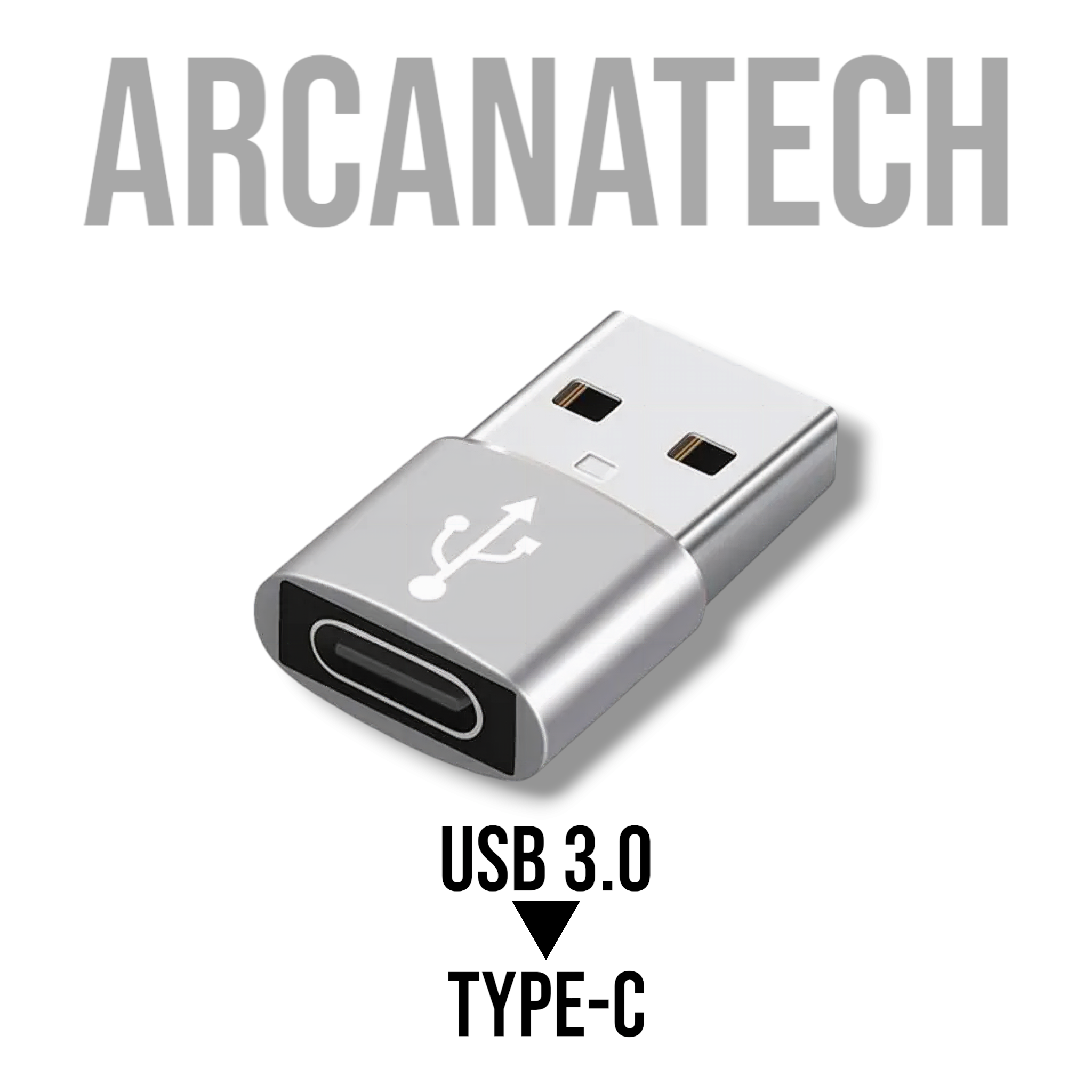 Переходник type c на usb 3.0 OTG адаптер для флешки , смартфона , макбука серый цвет