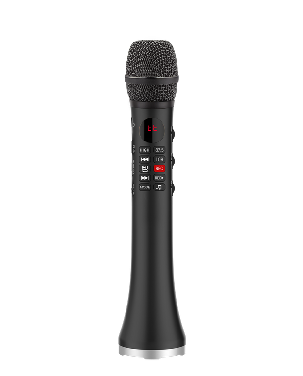 Караоке микрофон L-1098DSP 30W беспроводной Bluetooth микрофон-колонка для вокала караоке презентаций золотой