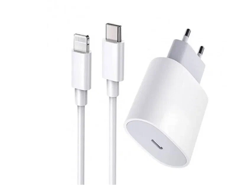 Универсальное зарядное устройство 20W с кабелем для iPhone, AirPods и iPad