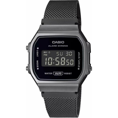 Наручные часы CASIO A-168WEMB-1B, черный, серебряный наручные часы casio a 168wemb 1b