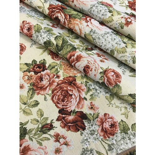 Гобелен гобеленовая ткань 170х100 см Розы и белая сирень 3500₽