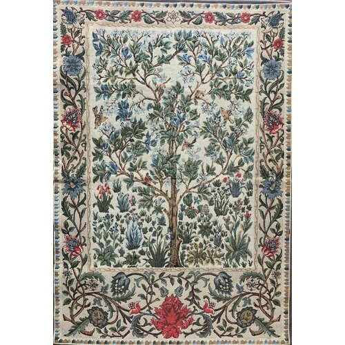 Гобелен гобелен без рамы 100х70 см Цветущая яблоня У Моррис бежевый фон 2900₽