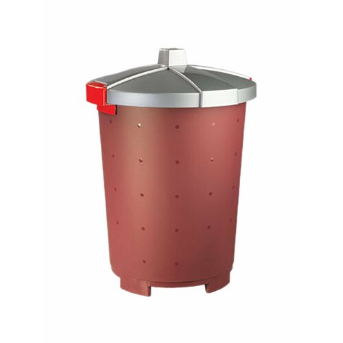 Бак с крышкой 35х35х45 см 25 л бордовый полипропилен Restola 432106021 2601₽