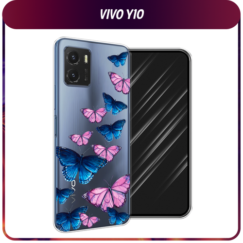 Силиконовый чехол на Vivo Y10 / Виво Y10 Полет бабочек, прозрачный силиконовый чехол на vivo y10 виво y10 не беси прозрачный