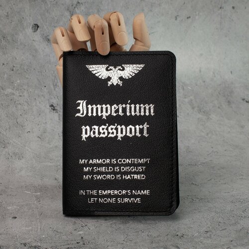 Обложка для паспорта , серебряный, черный