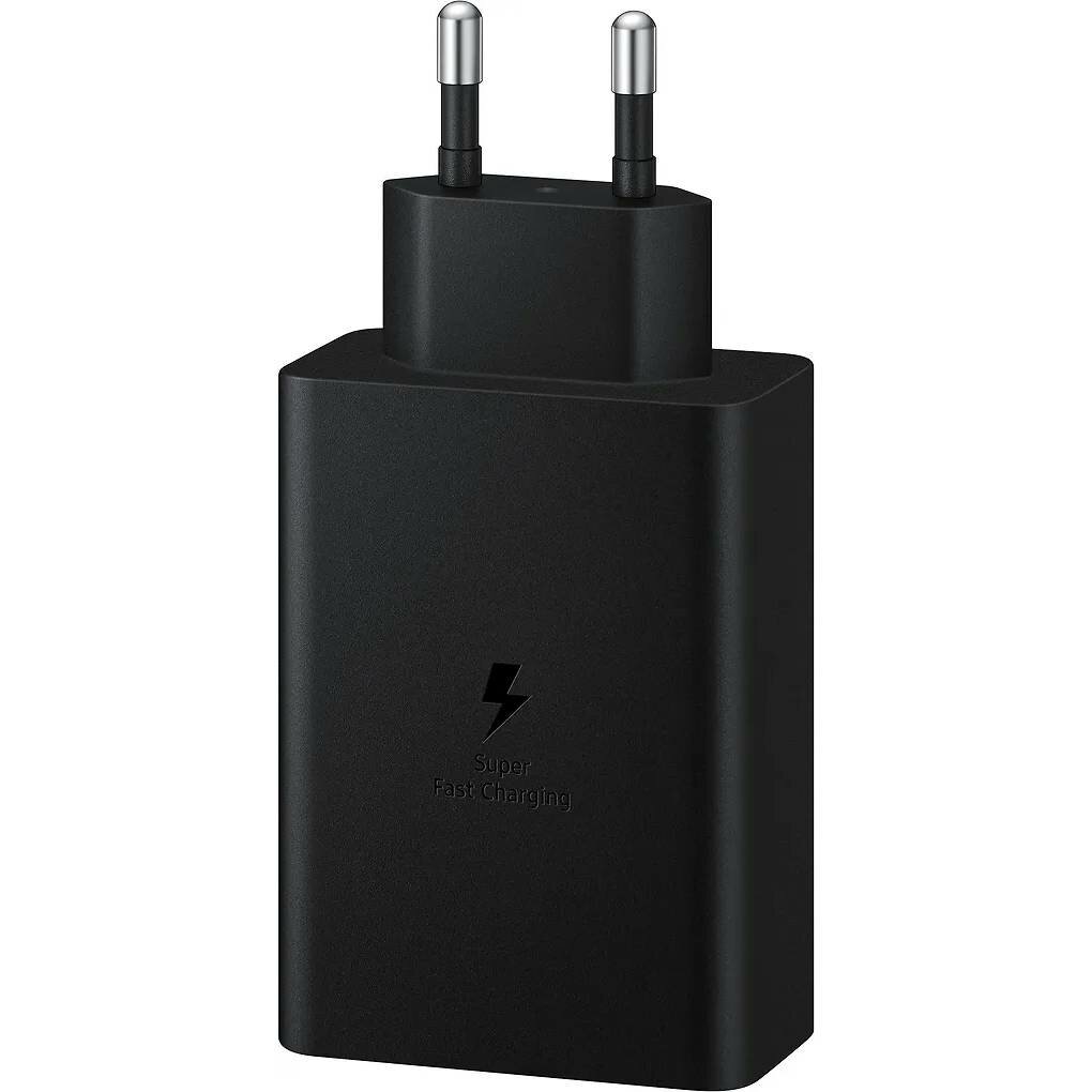 Зарядное устройство Samsung PD Power Adapter Trio, 65Вт, без кабеля, черный