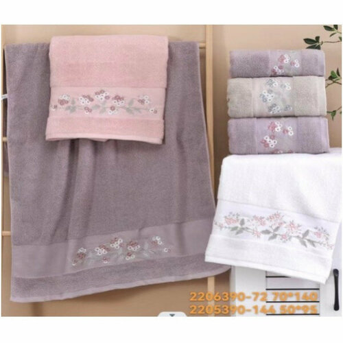 2206390 Веточки Цветов 70х140 8 Махра полотенце 7-Я 7060₽