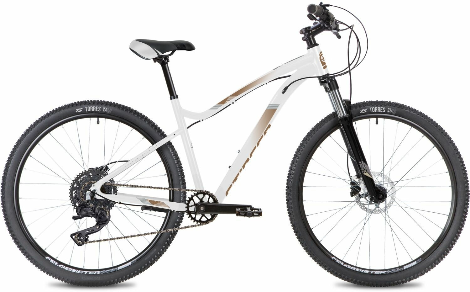 Велосипед STINGER 27.5" VEGA EVO белый, алюминий, размер 17"