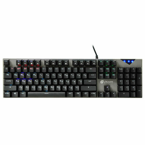 Клавиатура Oklick 935G (KL-95) клавиатура qcyber zadiak rgb black проводная механическая 104 клавиши anti ghosting