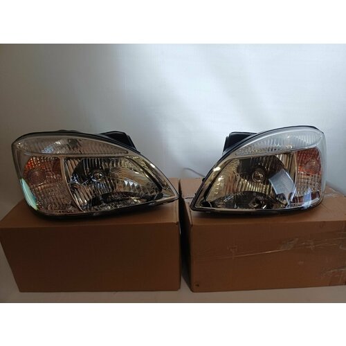 Фары киа рио 2 KIA RIO 2 с 2005 по 2011 год комплект передних фар хром 14500₽