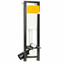 Инсталляция для унитаза OLI Quadra Total Black LE (механика, прямая / угловая) 886667
