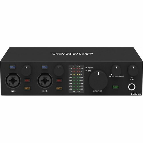 Аудиоинтерфейс Topping Professional E2x2 OTG black
