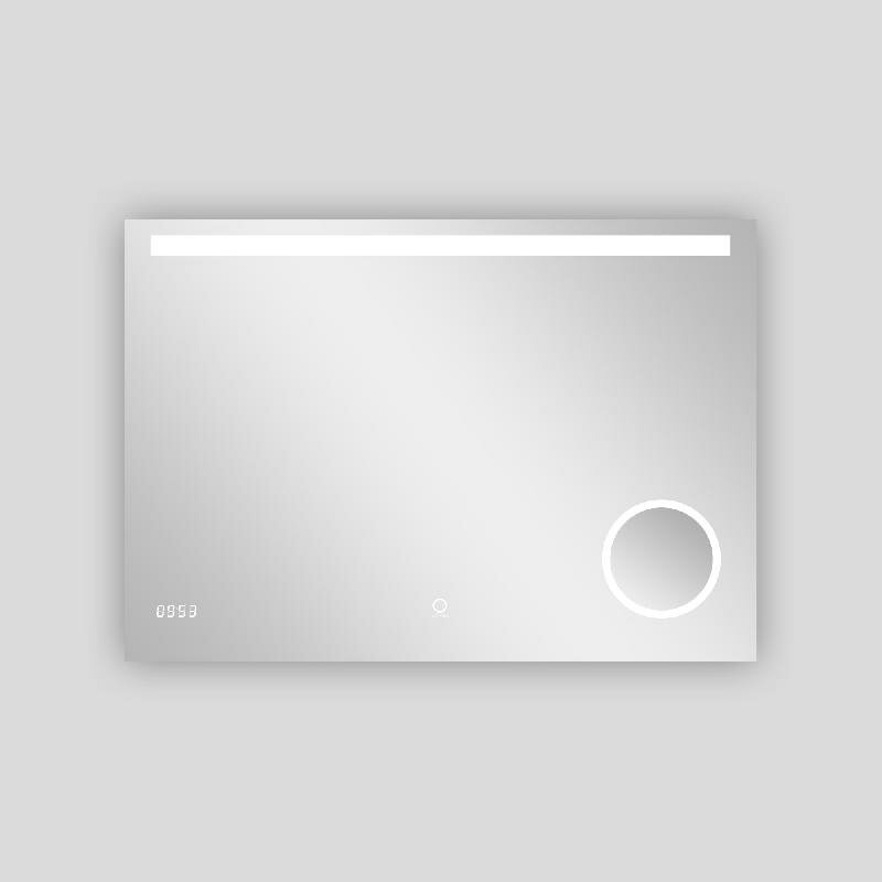 Azario Зеркало AZARIO Alma 1000х700 с подсветкой сенсорный выключатель с функцией диммера увеличительное зеркало часы (AZ-Z-033CS)