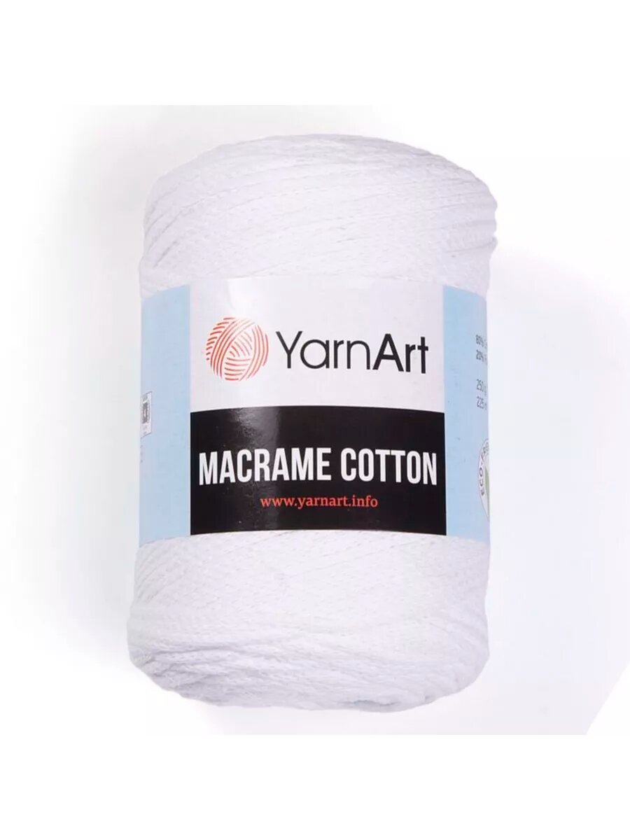 Пряжа YarnArt Macrame Cotton 751 белый