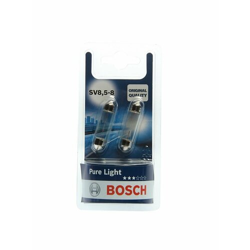 фото Лампа автомобильная c10w (блистер 2шт.) pure light bosch