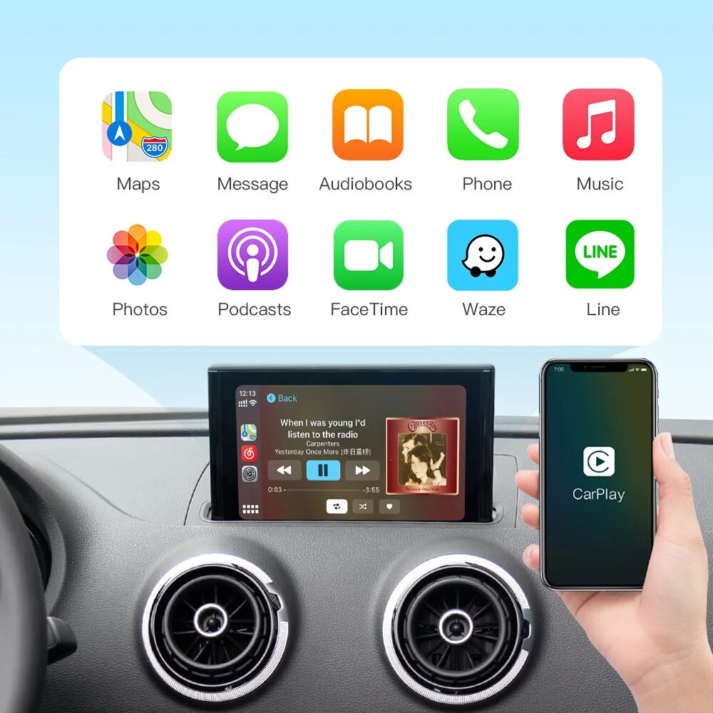 Беспроводной CarPlay AUTOABC для Audi A3 S3 8V 2013-2018 с Android