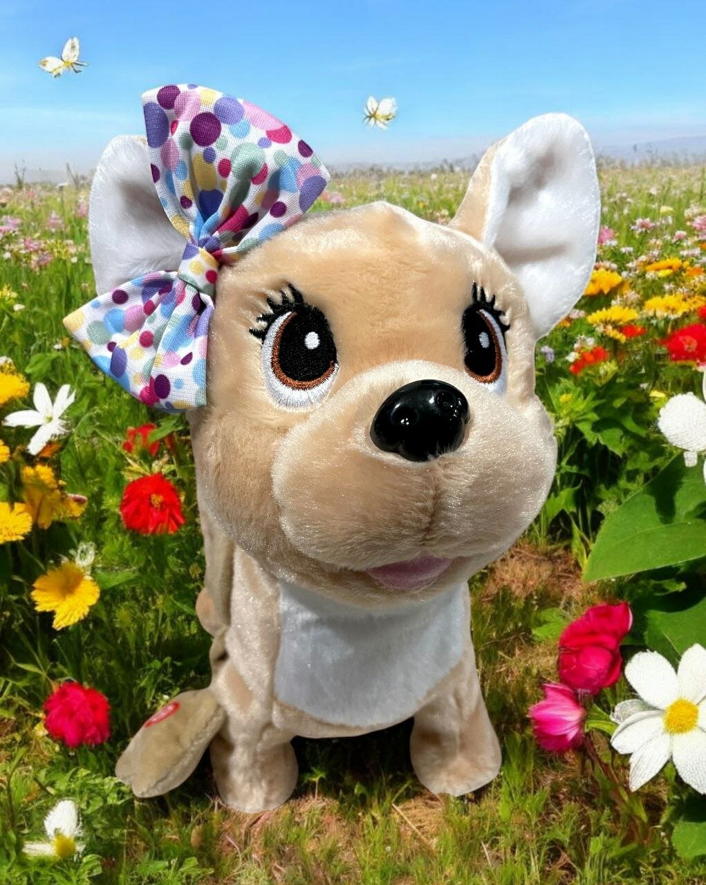 Игрушка Интерактивная Собачка в сумке на поводке.