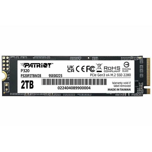 SSD накопитель Patriot Memory M2 512GB P320 P320P512GM28 511000₽