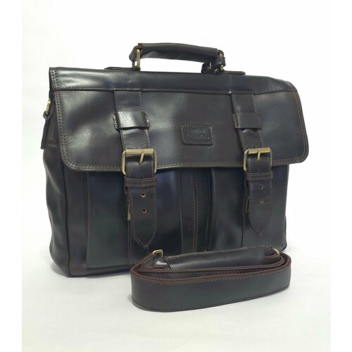 Портфель Black Buffalo фактура гладкая коричневый 15675₽