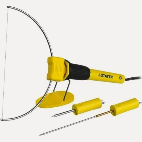 Изображение товара Прибор для художественной резки Stayer 7Вт, в наборе 3 насадки, аккуратный рез пенопласта+пластика, MAXterm, 45257-H3