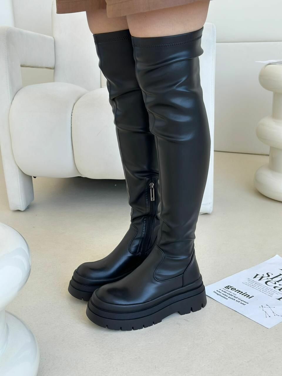 Сапоги, размер 36, черный — фото 1