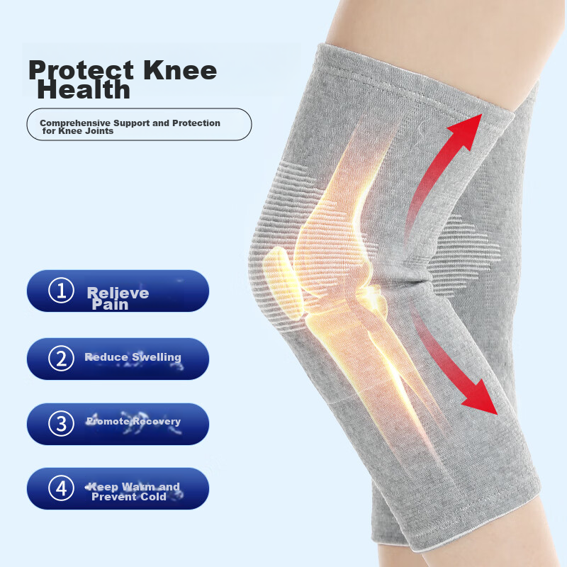 Renhe Mugwort Knee Brace Warm SelfHeating for Arthritis And Cold Legs Prevents Cold Meniscus Injury Summer Use Rehabilitation Bandage for Elderly Joint Discomfort AntiInflammatory Knee Brace Summer Use for Men And Women