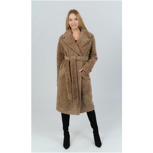 фото Kr-227n пальто женское коричневый kristina moda