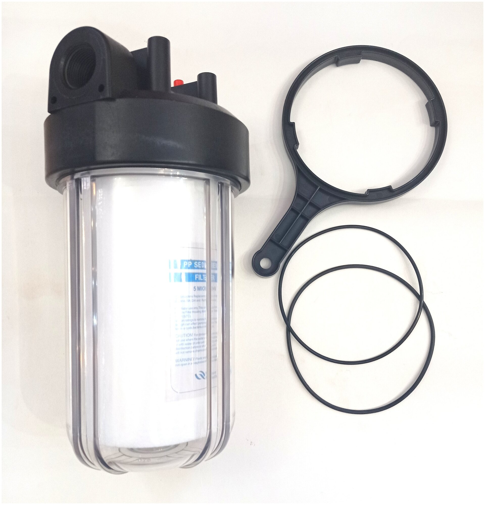 Фильтр для воды прозрачный "Vodotok" модель ФВ-1-10Д-1ПР-П/Ч