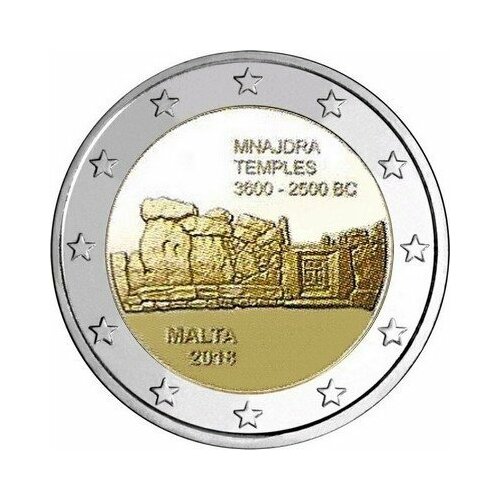 Мальта 2 евро 2018 г. «Доисторическая Мальта - храм Мнайдра»