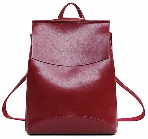 Рюкзак Bigshopbag, натуральная кожа, красный